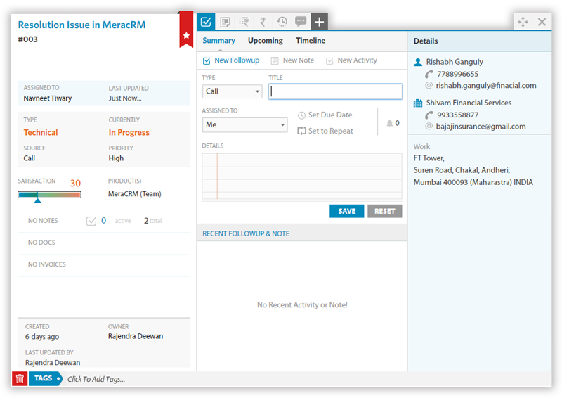 Get all the information associated with a support ticket at one place. Get all the information associated with a support ticket at one place.